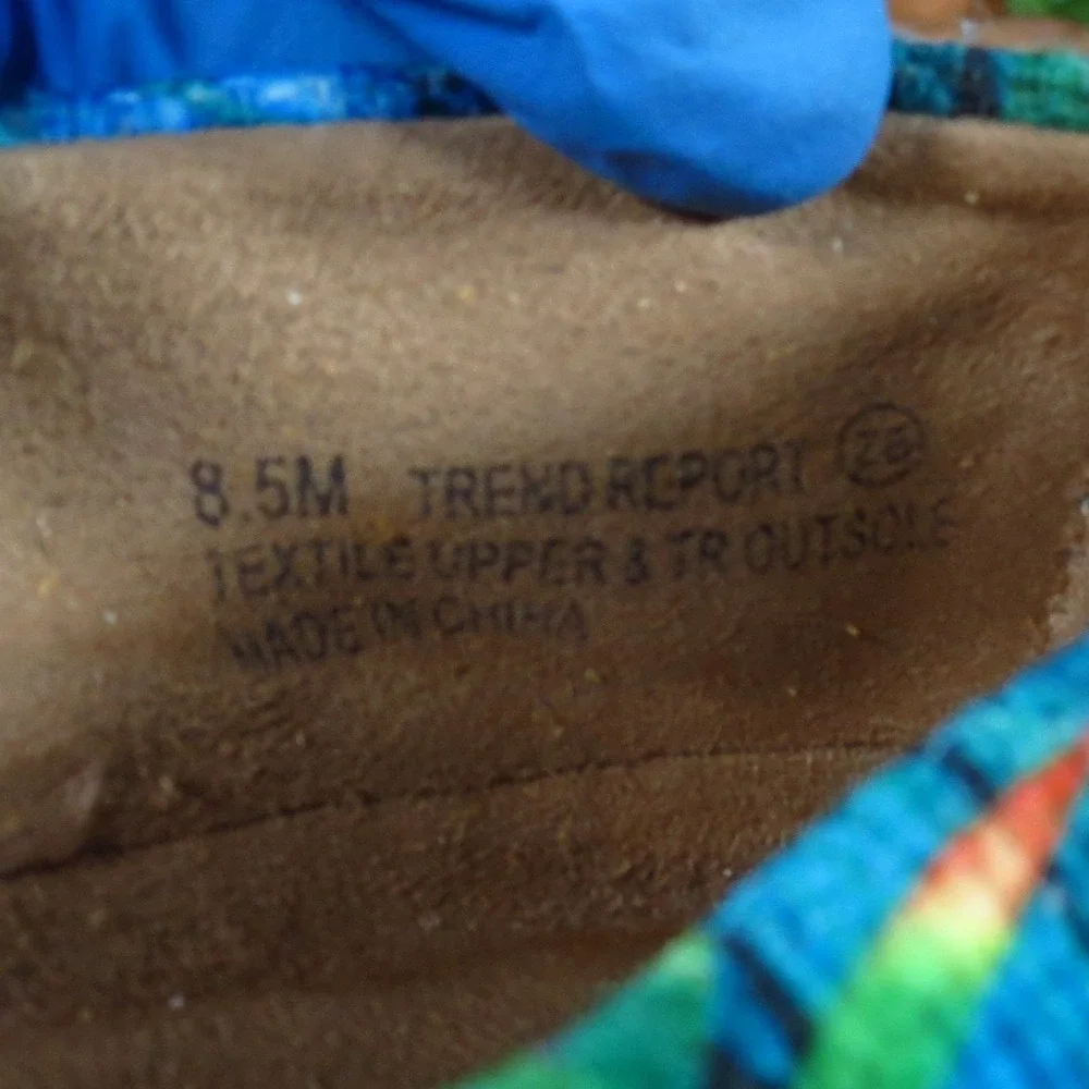 Aerosoles Trend Report Womens Espadrille Flat 8.5 Tropical Vacation Blue Green